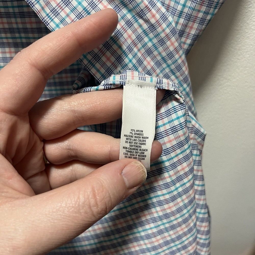 Bonobos Slim Fit Performance Shirt Size Medium Gingham Check Button Up - Picture 4 of 6